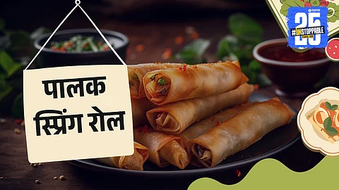 Quick spinach spring rolls recipe for breakfast