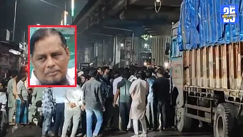 Container Hits Doctor After Bike Slips on Potholes