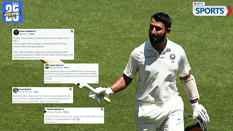 Cricketing fraternity react on Cheteshwar Pujara Retirement