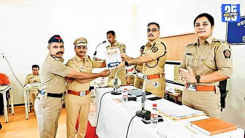 Mhaswad police awarded Best Performance for July; Superintendent honors team for outstanding service and achievements.