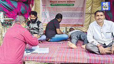 Activist Dadasaheb Chavan on hunger strike as health deteriorates, protesting alleged financial scam in the Forest Department.