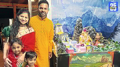 Kelghar Native Creates Kedarnath Temple Replica in London Ganeshotsav