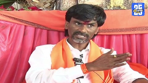 Radhakrishna Vikhe Patil with Manoj Jarange during the meeting on Maratha reservation demands, announcing financial aid and government jobs for martyrs’ families.