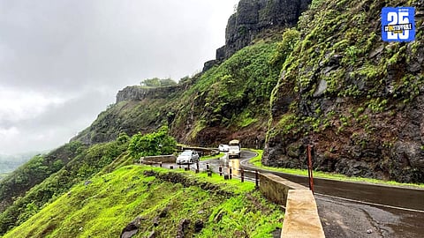 Anuskura Ghat road in Rajapur taluka – the crucial alternative route for trade and transport between Ratnagiri and Kolhapur after Amba Ghat closure.