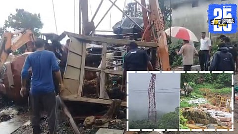 Rescue operations underway at Gujarat’s Pavagadh Shaktipeeth after a ropeway accident claimed six lives.