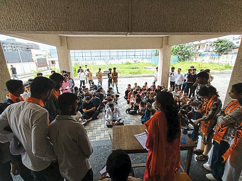 आदिवासी वस्तीगृहाबाबत
‘अभाविप’चे आंदोलन