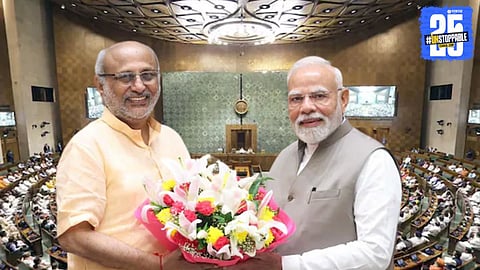 C.P. Radhakrishnan elected as the new Vice President of India after defeating INDIA alliance candidate K. Sudarshan.