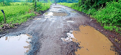 वसुरी- शेलपाडा - मलवाडा रस्त्याची दुरवस्था