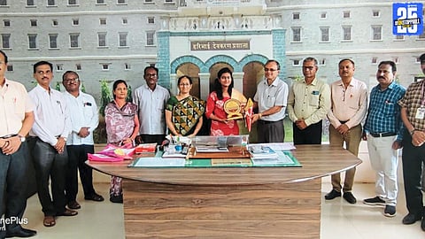 Amruta Nanavare celebrates her MPSC success after topping among girls in Maharashtra.