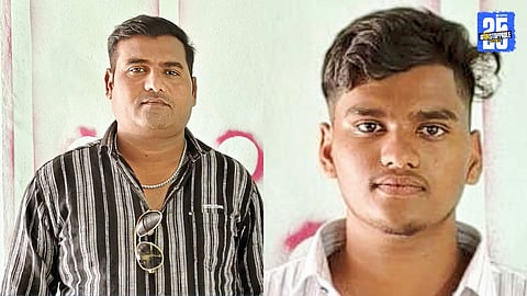 Scene of the tragic Nagar-Pathardi road accident where a father and son lost their lives near Barababhali.