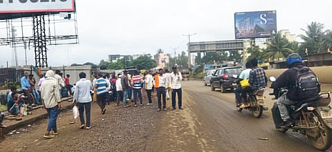 जाधववाडी परिसरातील मजुरांना अपघाताचा धोका