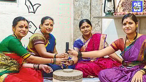 Primary school teachers presenting self-composed social awareness ovis under the ‘Navbharat Saksharta’ initiative in Jawali.