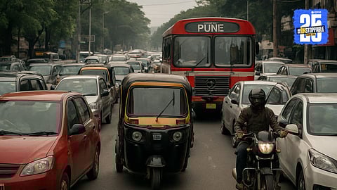 Pune Traffic Jam Representational Image