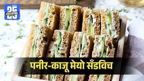 Paneer Cashew Mayo Sandwich Recipe