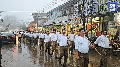 RSS route march in Panchgani fills the city with patriotic fervor and nationalist spirit.”
