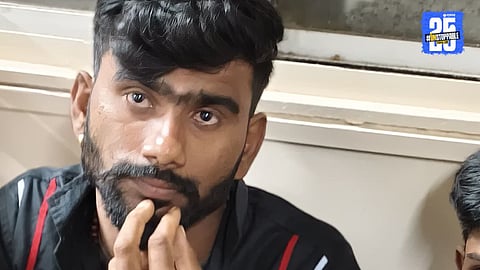 A damaged car near Balgandharva Chowk after a drunk driver crashed into a bike and divider; Deccan Police investigating the Pune drunk and drive case.