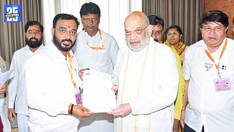 MLA Amol Khatal meets Union Minister Amit Shah, discusses proposal for establishing a Cooperative University in Ahmednagar.