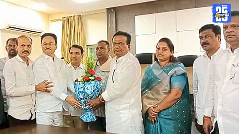NCP Satara district president Balasaheb Solaskar addressing party workers ahead of the Zilla Parishad elections; expresses confidence of winning 25 seats.