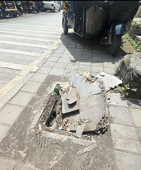 गावडे-भोईर आळीतील चेंबर उघड्या अवस्थेत