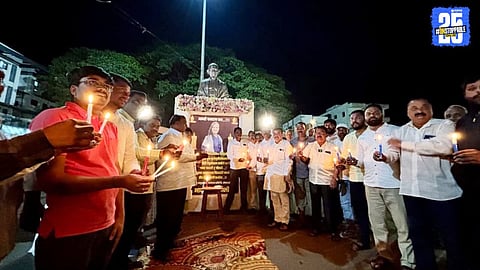 Citizens of Phaltan lighting candles in memory of the young doctor, demanding justice through a peaceful march.