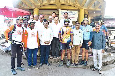 नीरेत नामदेव महाराज रथयात्रा, सायकलवारीचे स्वागत