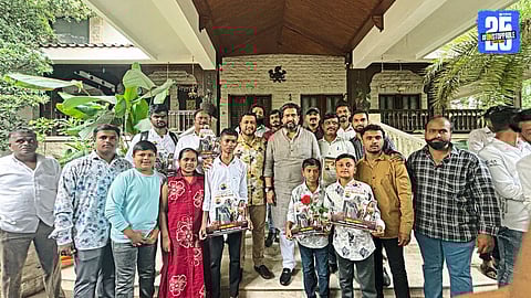 “Students bring alive the Maratha legacy through fort-building competition; Shivendrasinhraje Bhosale lauds the initiative.”