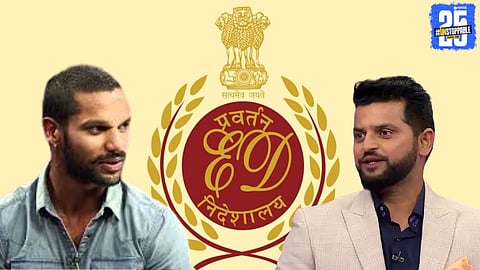 ED officials seize properties worth ₹11.14 crore belonging to former Indian cricketers Suresh Raina and Shikhar Dhawan during a high-profile financial probe.