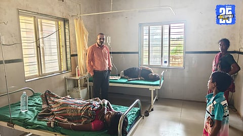 Health officials inspecting the affected areas in Mokhada after 78 residents were infected in a gastro outbreak.