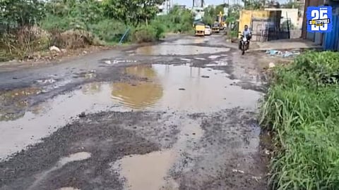 Commuters demand urgent repairs before widening of Manjari Khurd road
