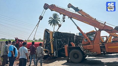 Tragic scene at Kasarud rescue teams and locals gather near the river where a youth from Mumbai drowned while swimming.