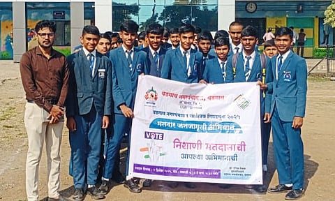 वडगावात नगरपंचायतीच्या वतीने ‘मतदार जनजागृती’ अभियान