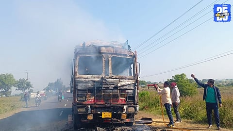 Truck Cabin Catches Fire in Sindkhed Raja;