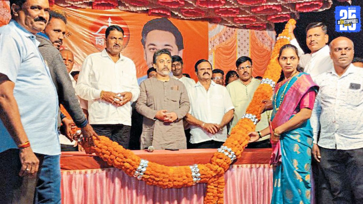 MLA Nilesh Rane addressing Gavrai villagers; vows funds for all-round development.”