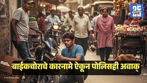 Crime News : चोरीच्या पैशातून चंगळ, ६ तरुणींना प्रेमाच्या जाळ्यात ओढलं, १० वर्ष जंगलात लपून बसला; सराईत बाईकचोराला अशी झाली अटक