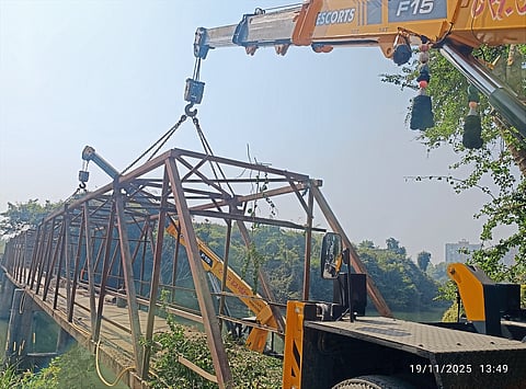 मामुर्डी-सांगवडे पूल पाडण्यास सुरुवात