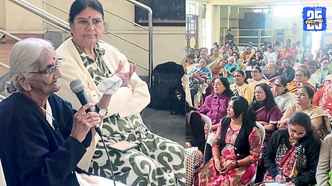 Leelatai Chitale addresses the Vidarbha Women’s Liberation Conference