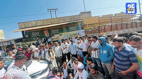 Tragic scene at Kashil where a truck driver lost his life; locals protesting over delayed national highway work.