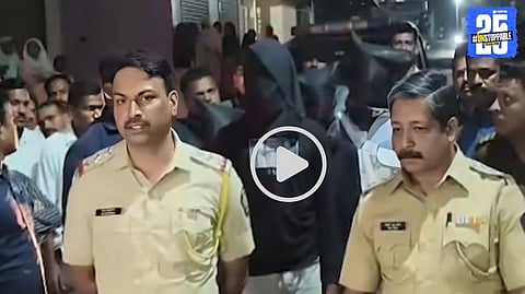 Pune Police officers taking strict action against members of the Koyta Gang as seen in a viral public confrontation video.