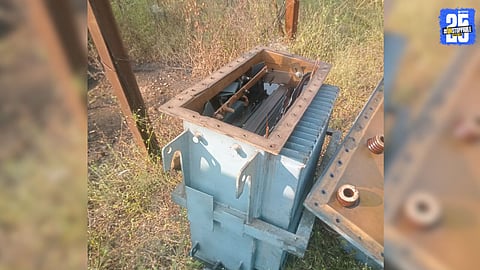 Unknown thieves vandalized two transformers, stealing copper coils and oil at Bharadi