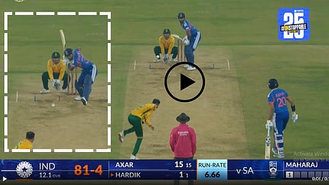 Hardik Pandya smashes two huge sixes in a single over during the IND vs SA 1st T20 as captured in the BCCI’s viral video.