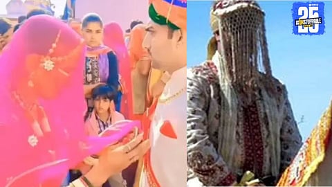 A rare traditional wedding ritual where the groom is breastfed by his mother before starting the marriage procession.