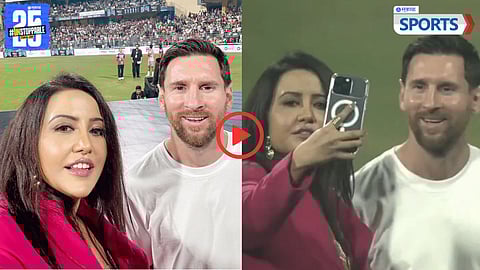 Amruta Fadnavis Meets Lionel Messi