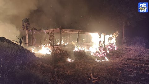 Devastating Fire at Cattle Shed in Sillod