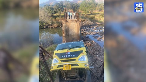 Heavy Vehicle Causes Bridge Collapse on Gunjavani River