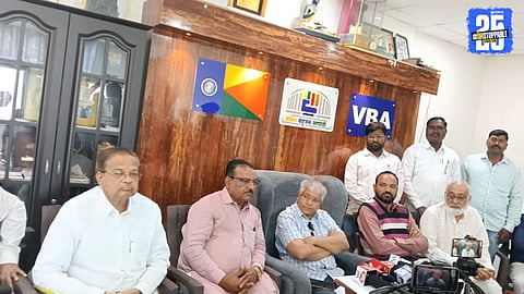 Prakash Ambedkar addressing a public gathering during an election campaign.