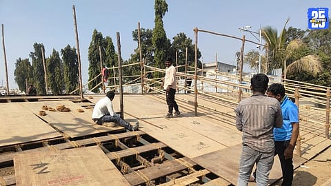 Vijay Stambh Tribute Ceremony: Final Preparations in Progress