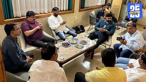 Vikas Mhatre And Ravindra Chavan discussing election strategies