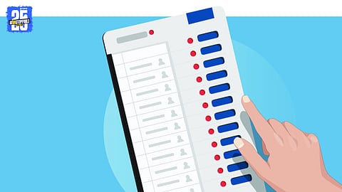 Election officials conduct training as ballot units and control units are prepared for Ichalkaranji civic polls.