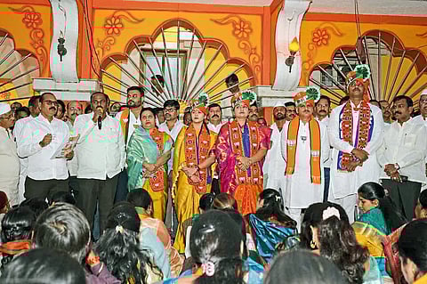 भाजप उमेदवारांच्या
पदयात्रेला मोठा प्रतिसाद