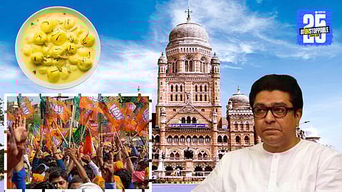 BJP supporters celebrate municipal election victory as the ‘Rasmalai’ trend targets Raj Thackeray across social media platforms.